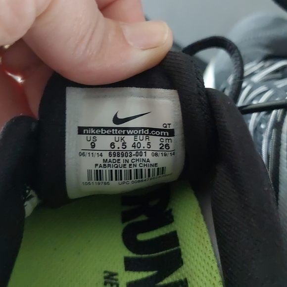 Nike Air Max Black Mesh Lace Up Running Training Sneakers Shoes - Picture 8 of 9